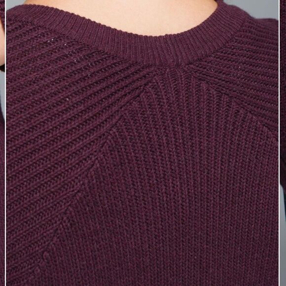 Lululemon The Sweater The Better Heathered Bordeaux Drama Knit Pullover 8 NWOT - Picture 4 of 16